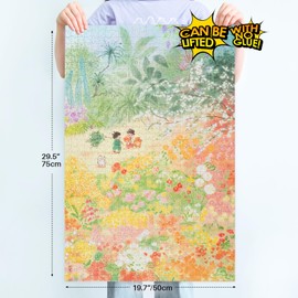 1000 Piece Puzzle for Adults, MOMIBOOK Jigsaw Puzzles of The Fragrance Here, Painting Image Funny Puzzle for Women, Relieve Stress, Prevent Senile Dementia, Improve Collaboration Skills