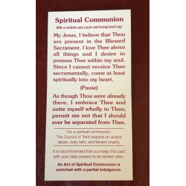 Lot Of 5 Catholic Prayer Cards Precious Blood And Spiritual Communion
