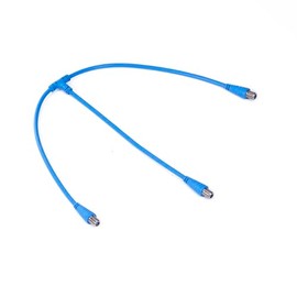 supmory F-Type RG6 Splitter Coax Cable 75Ohm TV Antenna 3 Way Splitter Combiner F Female to F Dual Female 3C2V T-Type Coaxial Cable 12inch