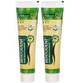 Bentodent Natural Toothpaste for Entire Family Incl Kids - SLS Free, Fluoride free (Cardamom Pack)…