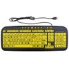 Large Print Yellow Keys USB Keyboard for Low Vision By