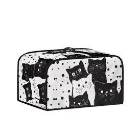 Kathyboom Black Cat Crock Pot Dust Cover with Side Pockets Lightweight Slow Cooker Dust Cover Kitchen Appliance Organizer Kitchen Accessories Fit for Most 6-8 Qt Slow Cookers