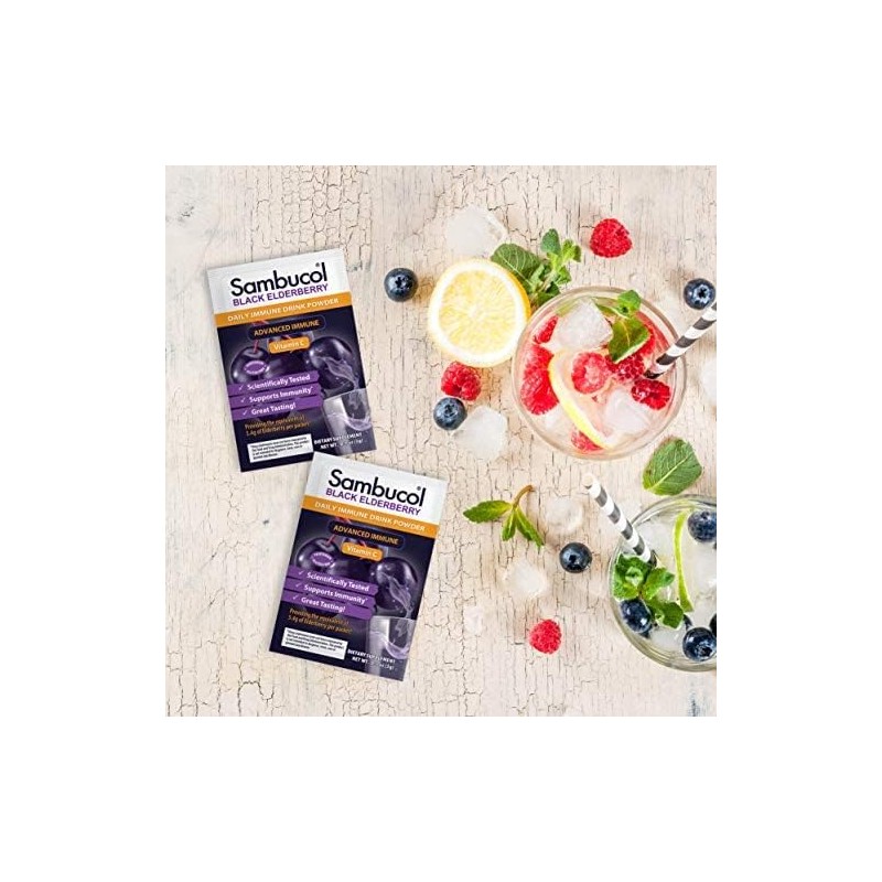 Sambucol Black Elderberry Drink Powder - Daily Immune Black Elderberry