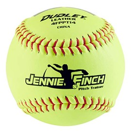 Dudley's Jennie Finch Pitching Training Set - 2 Balls with Spin Indicators, Instructional Cards for Fastball and Change-up, Ages 10 and Under, Softball