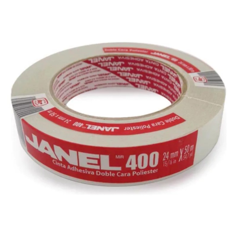 Janel Cintas Adhesiva Doble Cara 400 Poliester 24mmx50m Janel