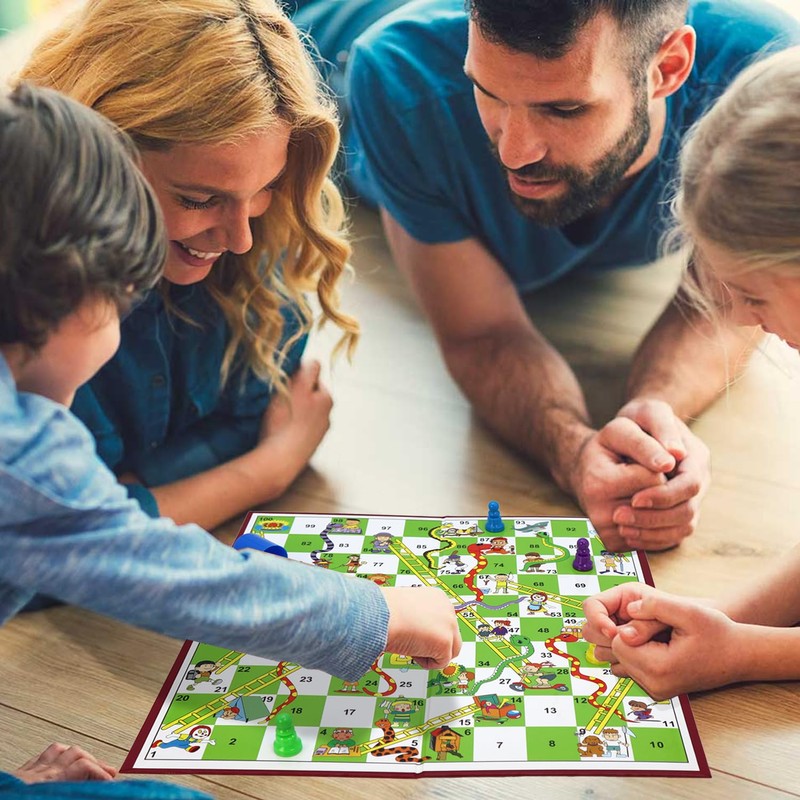 Classic Snakes & Ladders - Game for Children and Adults,