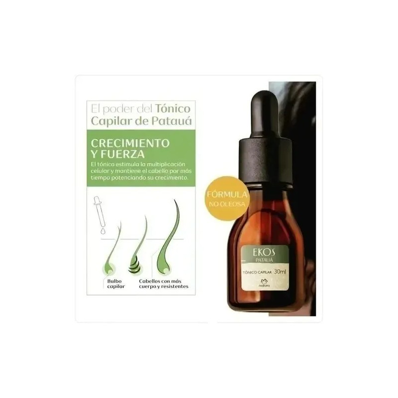Tonico Capilar Anticaída Natura Ekos Pataua 30ml