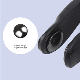 4 Pieces Thumb Acupuncture Point Clip, Acupressure Hand Pressure Point Clip, Stress Reduction, Portable Magnets, Headache Migraine Relief Clip (Black)