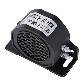 Alarma de Reserva de 105dB, Universal de 12-80V para Motocicleta y Coche, Impermeable, para Marcha Atrás y Seguridad, Diseño Compacto                 