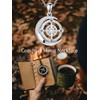 ZBA Natural Diamond Compass Necklace for Women 925 Sterling Silver
