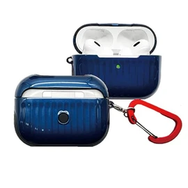 MAXIA MA-Pro2 Case with Carabiner, Mini Suitcase-Style AirPods Case, Wireless Charging, MA-Pro2 (Royal Blue)