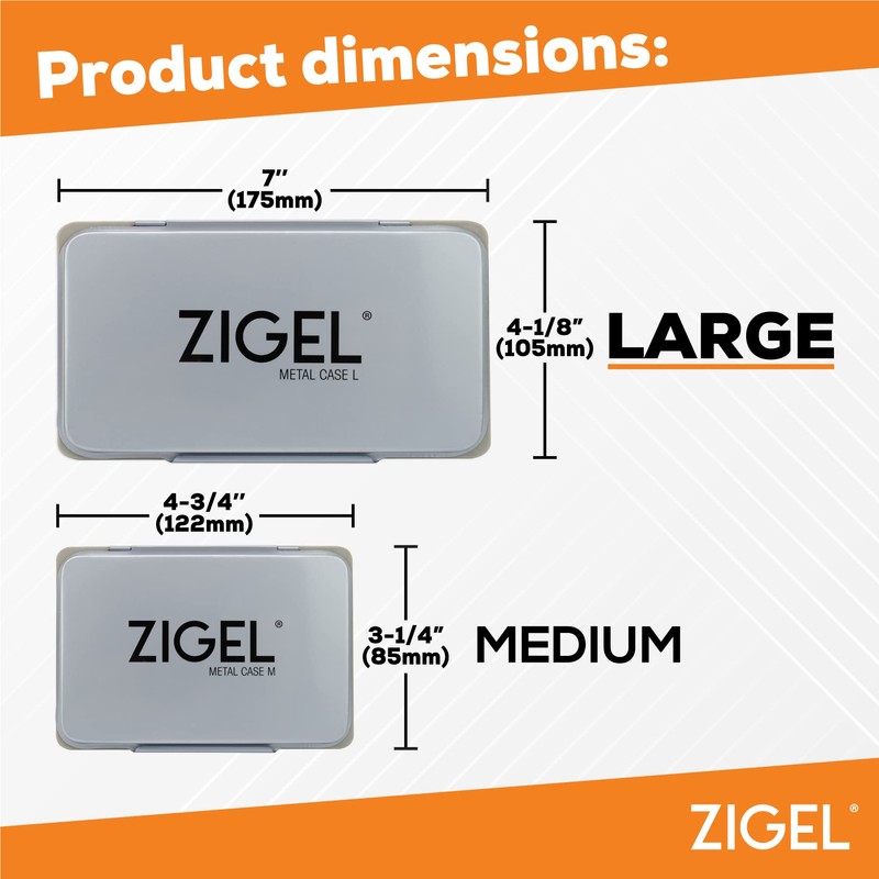 2 Pack Metal Case Stamp Pad Large Size, Dry -