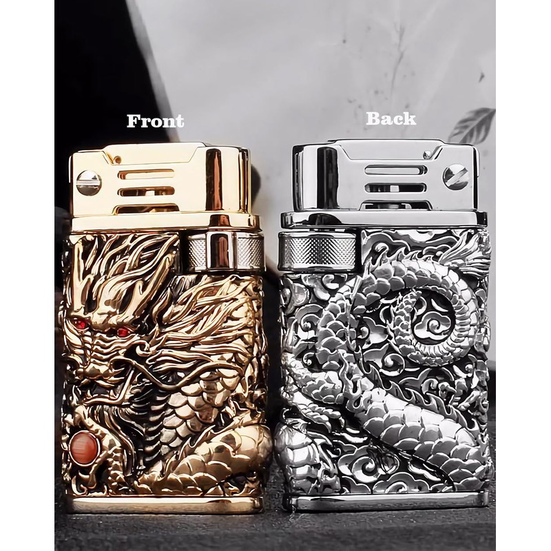 Dragon Lighter, Cool Antique Candle Lighters, Reusable Grinding Wheel Oil