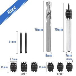 Wolfride 10Pcs Spot Weld Cutter Sets Double Sided, 3/8" & 5/16" HSS Rotary Spot Weld Cutter Remover Drill Bits Hex Sheet Welding Drilling Tool for Power Drill Spot Welding