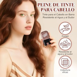 LUSCOR Peine de Tinte para Cabello,Peine Tinte Pelo, Portátil para teñir el cabello, Resistente al agua y al sudor, Cubre las canas,Retoques Rápidos, 