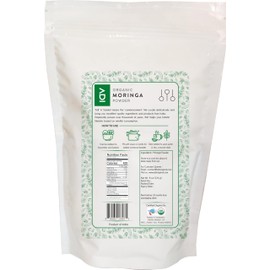 ADI Organic Moringa Powder 8oz, Pure Moringa Superfood for Immune Support, Made from Organic Moringa Leaves, USDA Certified