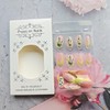 24 Pcs French Tip Press on Nails Medium Almond Butterfly