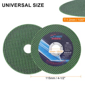 sourcing map 25pcs Cut Off Wheels 4-1/2" x 1/20" x 25/32" Ultra Thin Cutting Wheel rotary tool Cut-Off Discs General Metal Cutting Disc for Stainless Steel Cast Iron Copper, Black