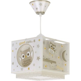 Dalber Children's Lamp, Pendant Light, Owl, Animals, Good Night, Beige