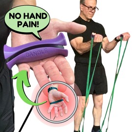 Bandles™ - True Ergonomic Resistance Band Handles | Unleash The Full Potential of Pain-Free, Full-Body Workouts | Durable & Comfortable for High-Intensity Training (2 Handles) (Lime Green, Small)