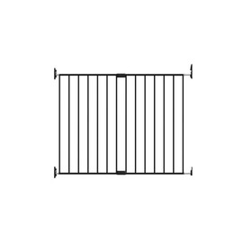 Adjustable Pet Safety Swing Gate, Hardware-Mounted Metal Gate for Stairs and Doorways, Secure Latch for Pets (Black, 24"-40.5" W x 28.75" H)