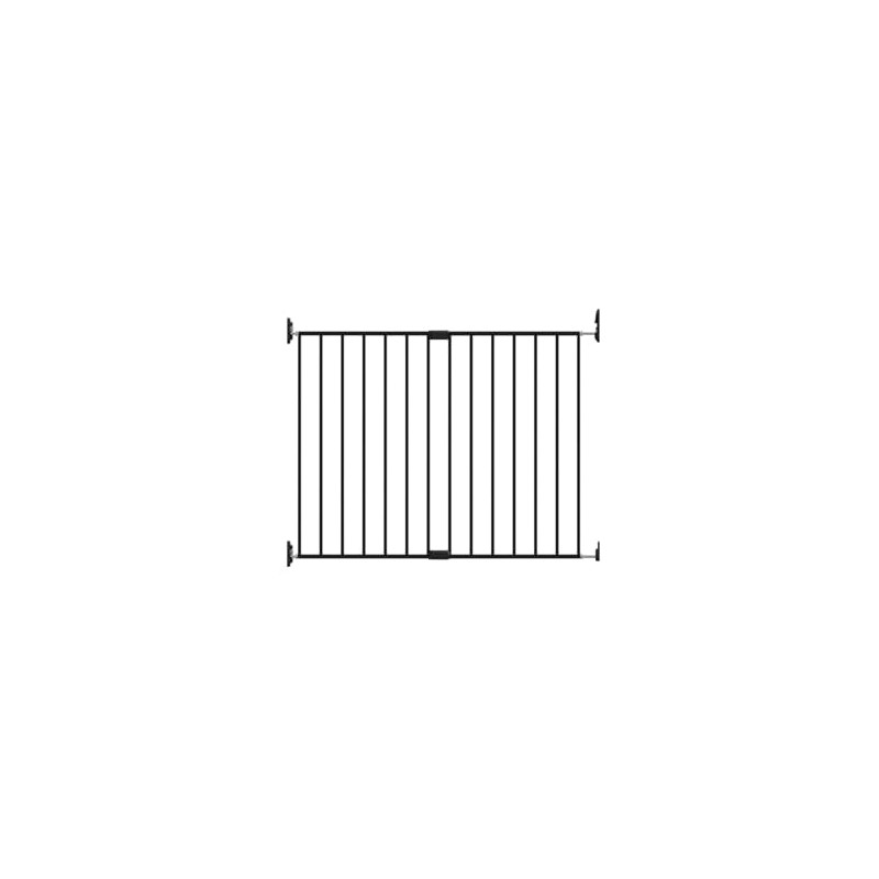 Adjustable Pet Safety Swing Gate, Hardware-Mounted Metal Gate for Stairs
