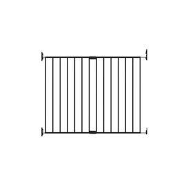 Adjustable Pet Safety Swing Gate, Hardware-Mounted Metal Gate for Stairs and Doorways, Secure Latch for Pets (Black, 24"-40.5" W x 28.75" H)