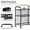 Laundry Hamper 3 Section, 145L Rolling Laundry Sorter Basket with