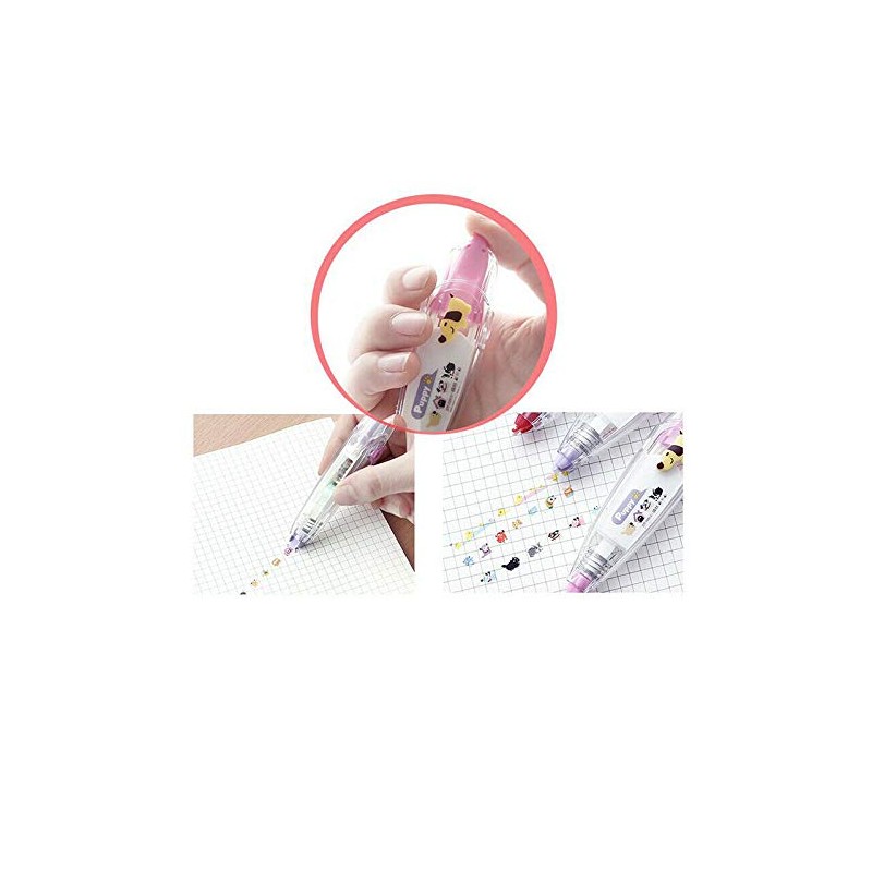 SUPERTOOL Decorative Correction Tape Pen, Cute, Vivid Design Patterns,Letter,for DIY/School/Decoration