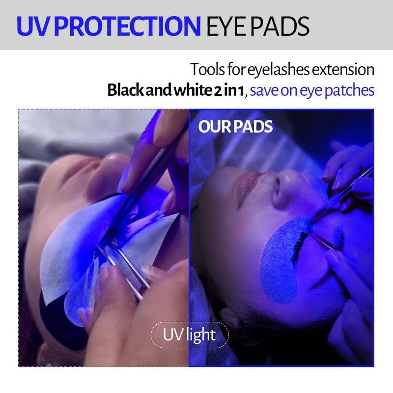 Lunamoon 2-in-1 UV Eye Pads for Eyelash Extension, Eyelash Extension
