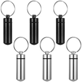 Tideme Cremation Jewelry for Ashes - 6 PCS Urn Necklaces for Ashes,Cylinder Vial Cremation Urn Key Chains, Necklace Keepsake Ashes Memorial Jewelry