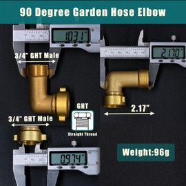 Brass-Garden-Hose-Elbow-Connector, 90-Degree-Heavy-Duty-For-Rv, Brass Pipe Fittings Hose Elbow, Water Intake Hose-Adapter-3/4-Inch-Ght-Male-and-Female (1)