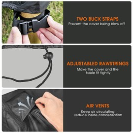 Jungda Outdoor Prep Table Cover 48 inch,Waterproof Grill Table Cover Stainless Steel Table Cover,Outdoor Metal Work Table Cover - 48 X 30 X 35 Inch