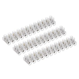 uxcell Terminal Strip Screw Terminal Barrier Block 3A 12 Position Dual Row Type U Wire Connector 5pcs