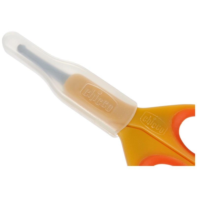 Chicco Baby Nail Scissors with Protective Cap Orange