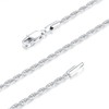 Andsion Italian 1.5mm/2.5mm 925 Sterling Silver Rope Chain, 18K Gold