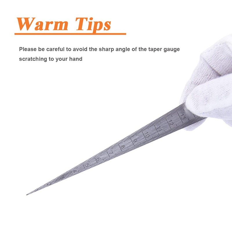 Taper Gage, 1-15mm Stainless Steel Taper Welding Gauge Inch &