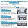 IRONWALLS 2-Pack Adjustable Undermount Sink Brackets, 24.4" to 59" Stainless