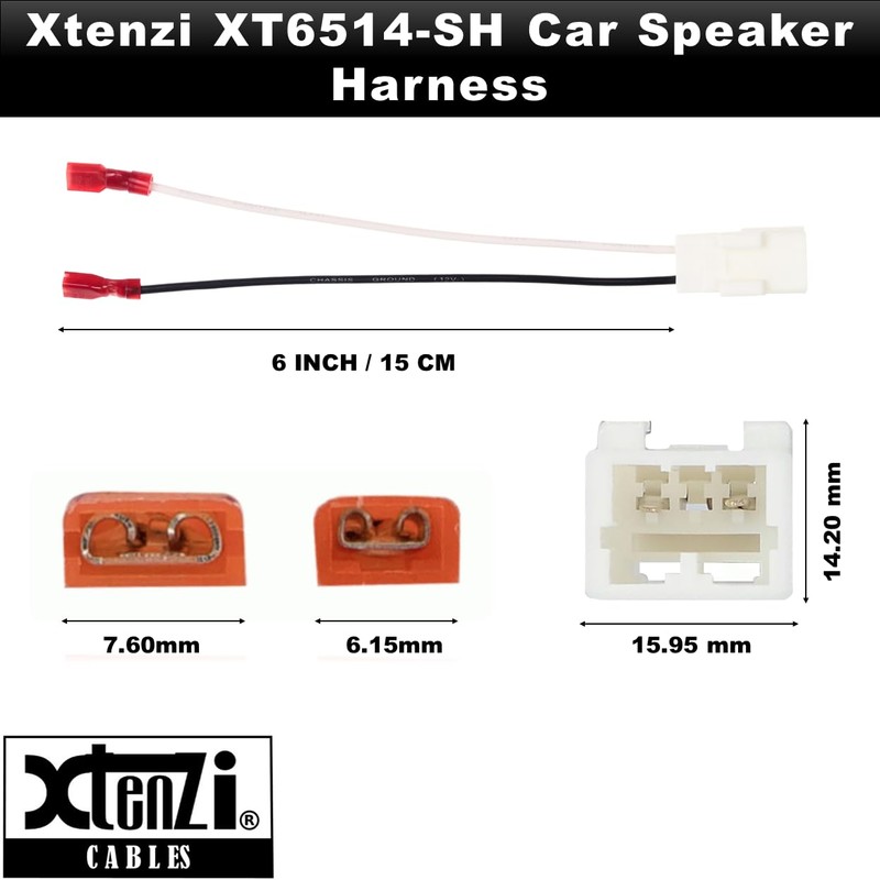Xtenzi 2 Pair Car Speaker Harness Set Compatible with Chrysler,