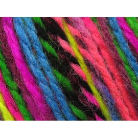 Pink, Green, Blue, Black + Anatolia Wool Acrylic Blend DK Weight Yarn - 50 Grams (1.75 Ounces) 125 Meters (136 Yards)