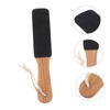 Healvian 1pc Wooden Handle Foot File Dual-sided Callus Remover Pedicure