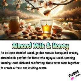 Puddle of Wax - Almond Milk & Honey Soy Wax Melt Snap Bar - 50g - Laundry Scent - Vegan Friendly - Made in the UK