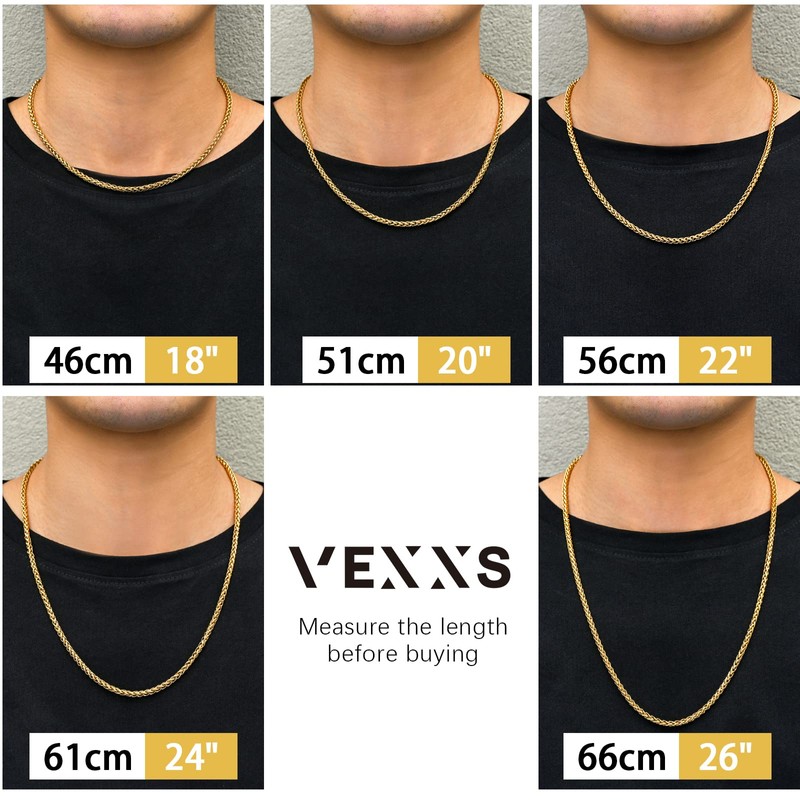 VEXXS Wheat Chain Necklace12