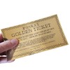 Wonka Golden Ticket (1971) movie actual size 3.5 x 6