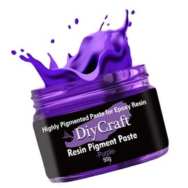 DIYcraft Resin Pigment Paste - Highly Pigmented Paste for Epoxy Resin 50g, Epoxy Resin Supplies for DIY Resin Art Jewelry Making, Concentrated UV Resin Colorant for Woodwork, Crafts (Purple)