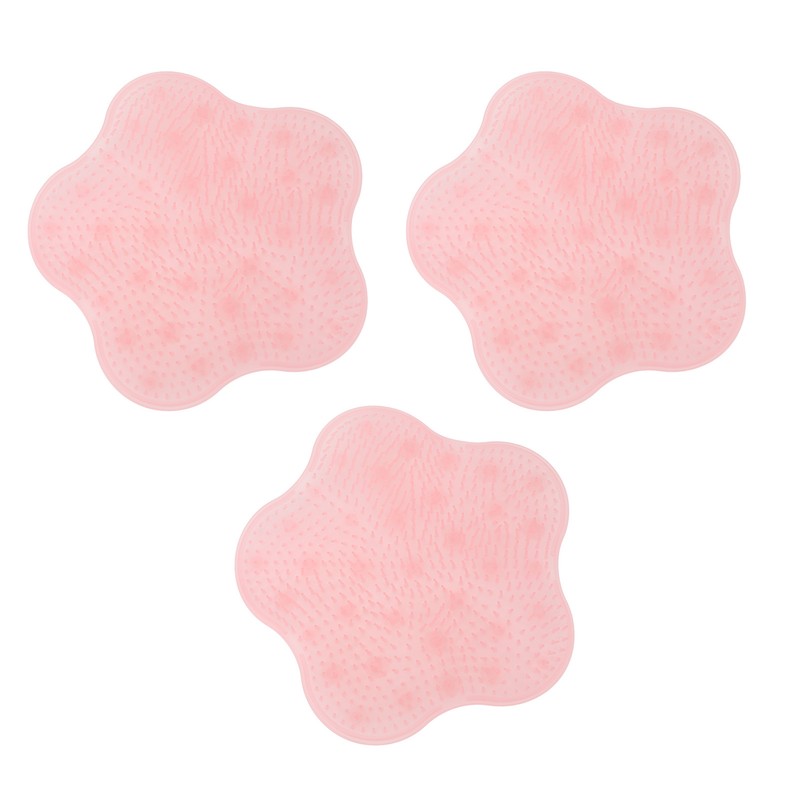 3PCS Shower Foot and Back Scrubber Silicone Wall Mounted Bath