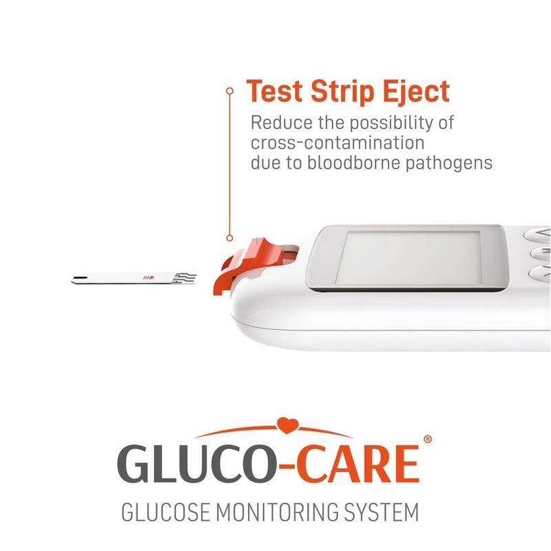 GLUCO-CARE Monitoring Kit (meter, 10 lancets, 1 lancing device, case,