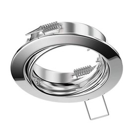 ledscom.de 6 pcs. recessed Ceiling Frame Fere, Round, swivelling, Glossy Chrome