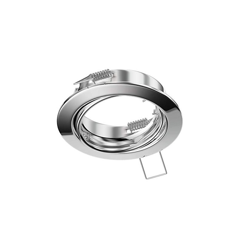 ledscom.de 6 pcs. recessed Ceiling Frame Fere, Round, swivelling, Glossy
