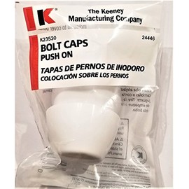 White White Snap-in Toilet Seat Bumpers Bolt Caps